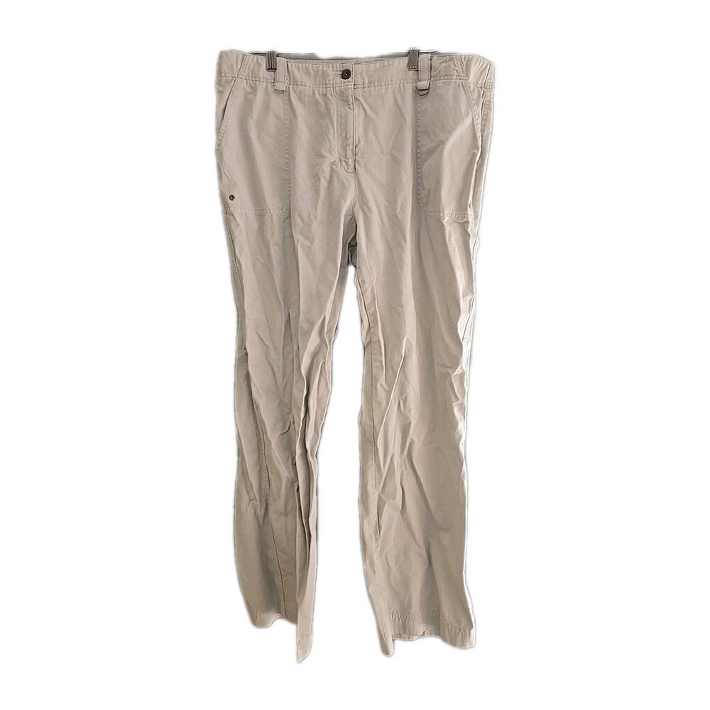 Westbound Beige Chino Straight Leg High Rise Career Casual Pants Womans Size 18
